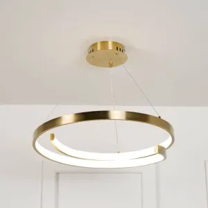 Hawaii LED Spiral Pendant Ceiling Light - Gold