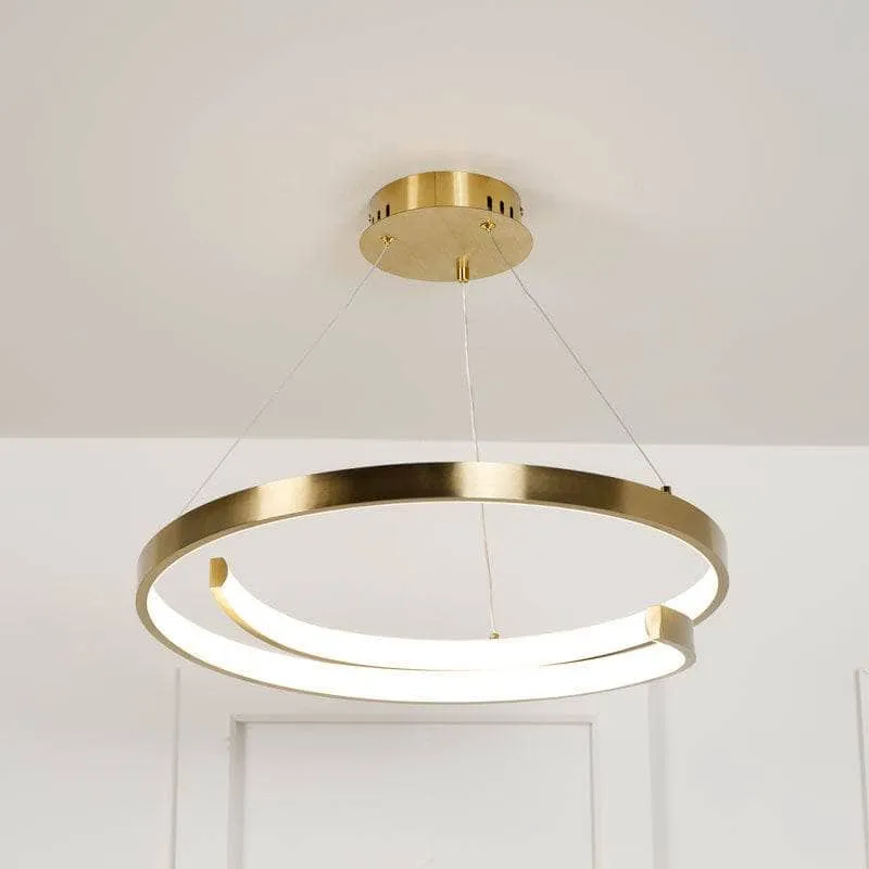 Hawaii LED Spiral Pendant Ceiling Light - Gold