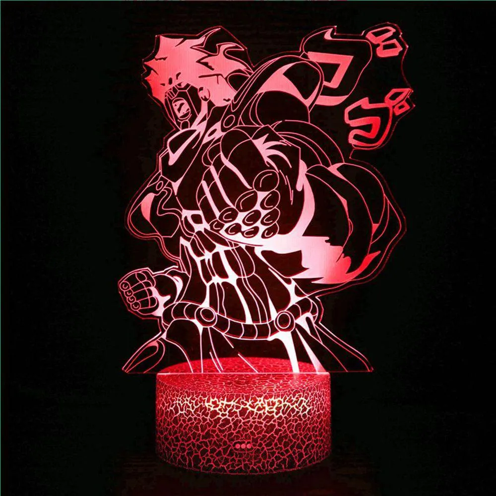 JoJos Bizarre Adventure Golden Wind  Night Light Giorno Narancia Mista Usb 3D Night Light Doll Children's Birthday Gift