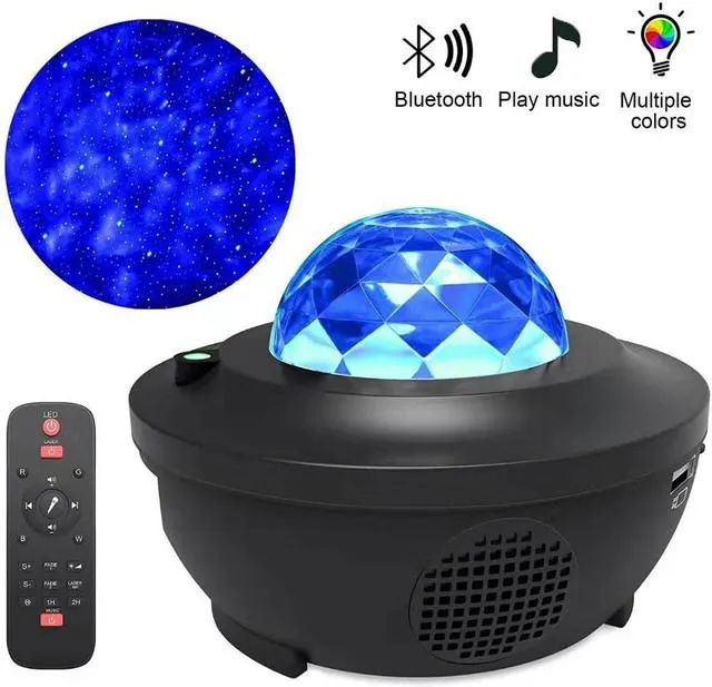 LED  Projector Ocean Wave Night Light Room Decor Rotate Starry Sky Porjectors  Decoration Bedroom Lamp