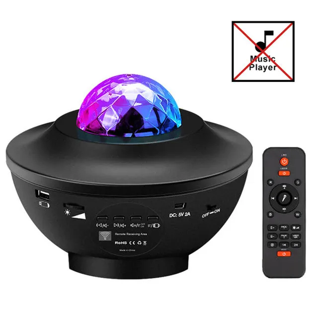 LED  Projector Ocean Wave Night Light Room Decor Rotate Starry Sky Porjectors  Decoration Bedroom Lamp