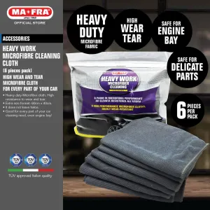 Mafra Heavy Work Microfibre Cleaning Cloth 6 piece pack