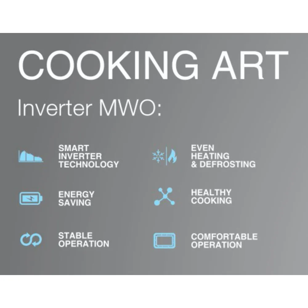 Midea 34L Inverter Microwave Oven Energy saving 1200W Fast cooking MMW34IN/MMW34WH-K