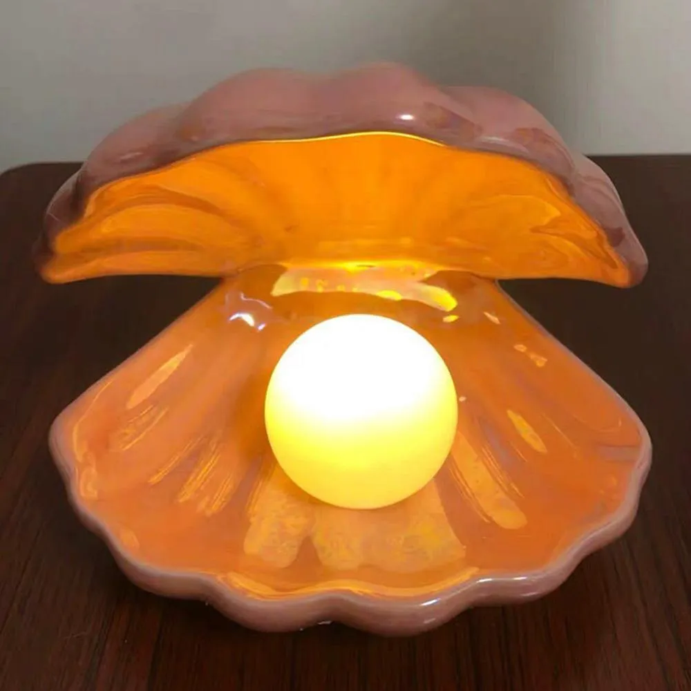 Mother of Pearl Ceramic Night Lamp