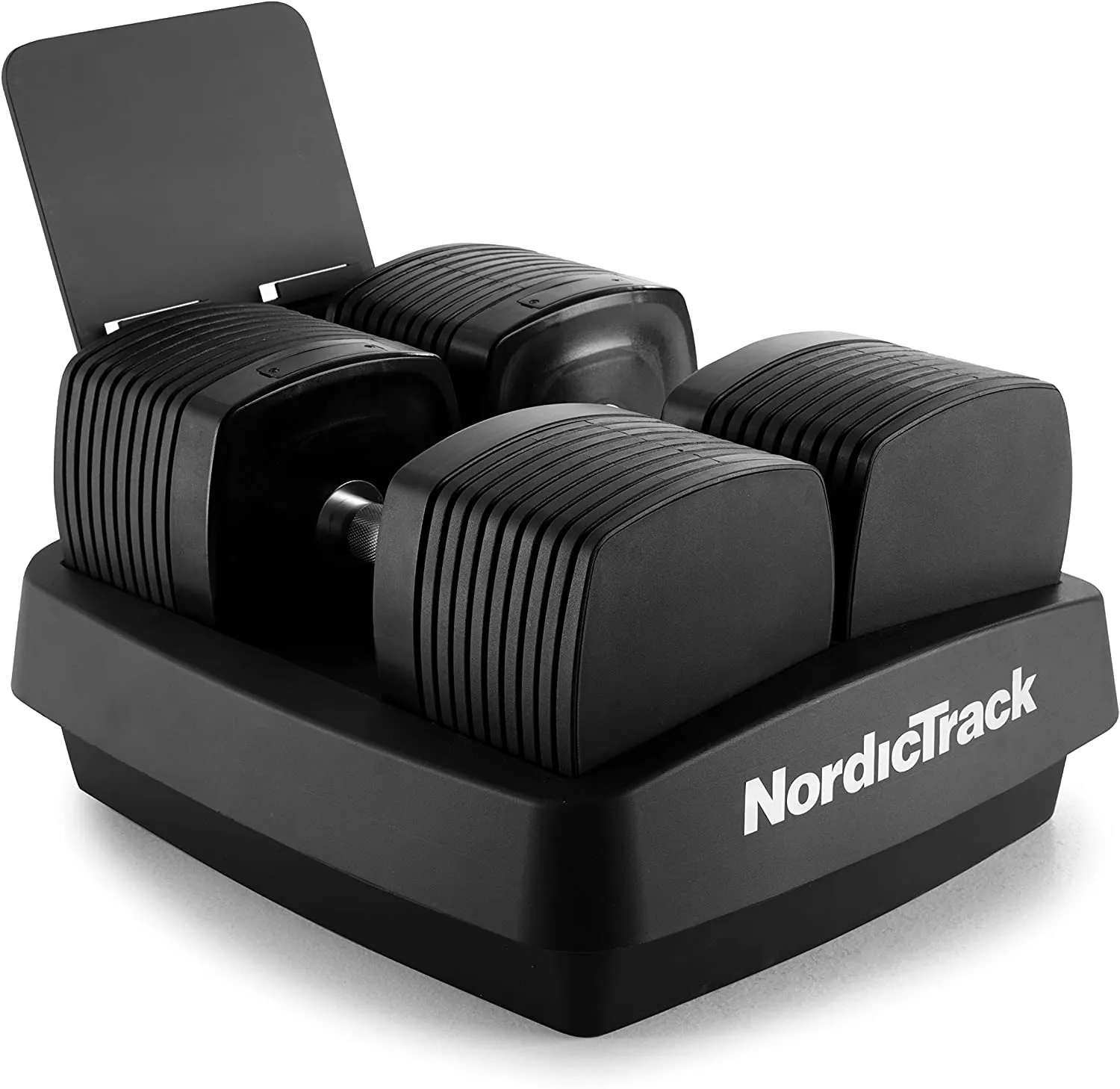 NordicTrack 50 Lb iSelect Adjustable Dumbbells, Works with Alexa, Sold as Pair