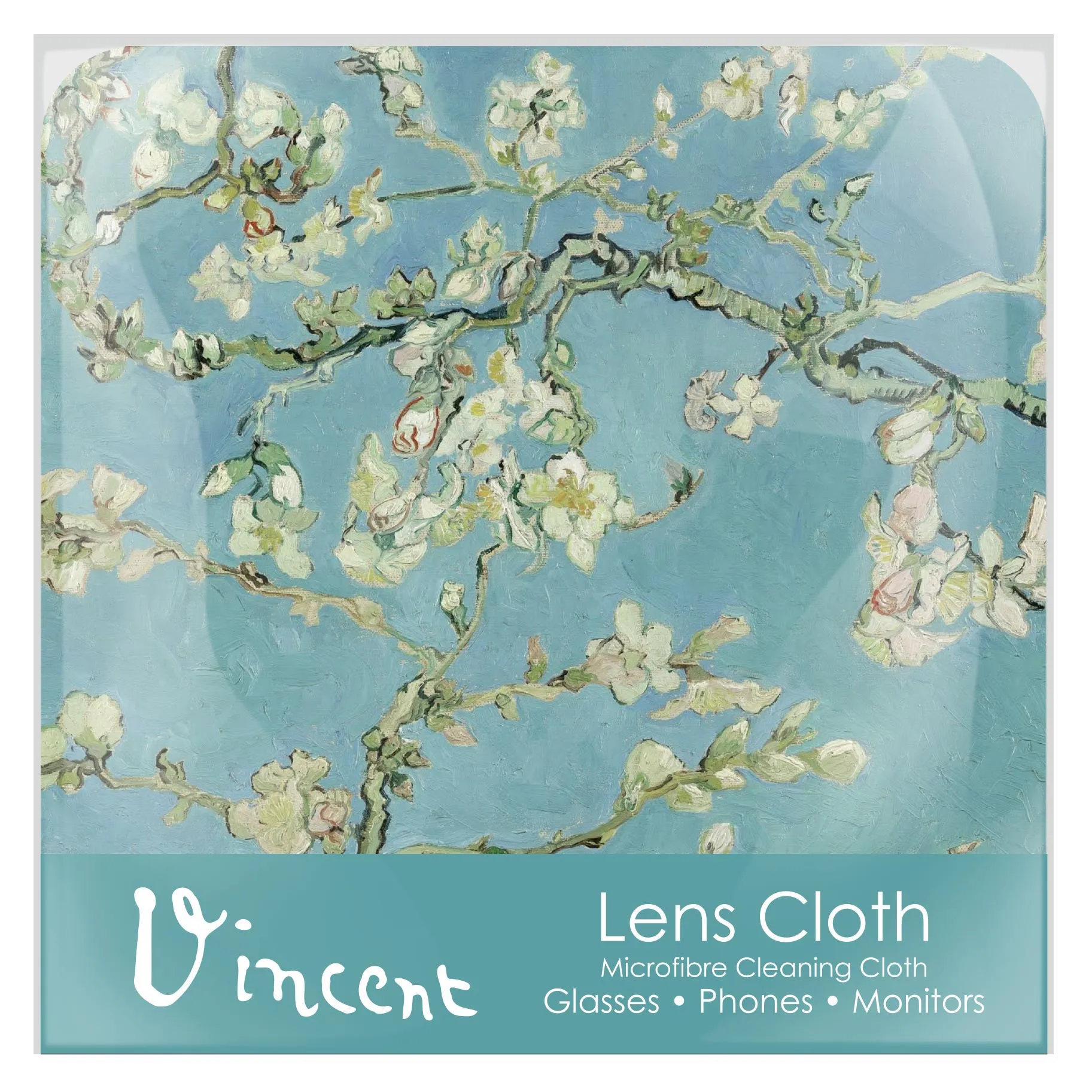 Quality Microfiber Lens Cleaning Cloth - van Gogh Almond Blossom