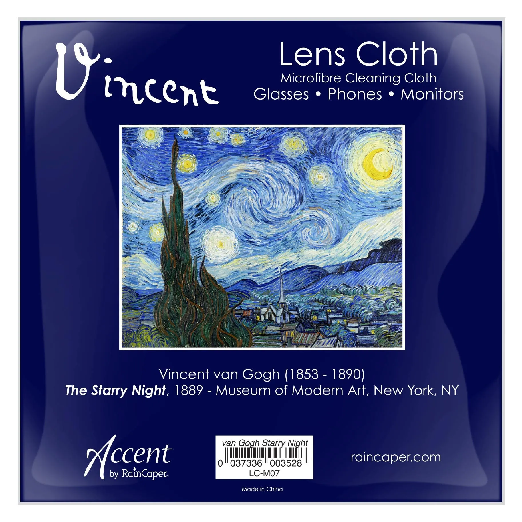 Quality Microfiber Lens Cleaning Cloth - van Gogh Starry Night