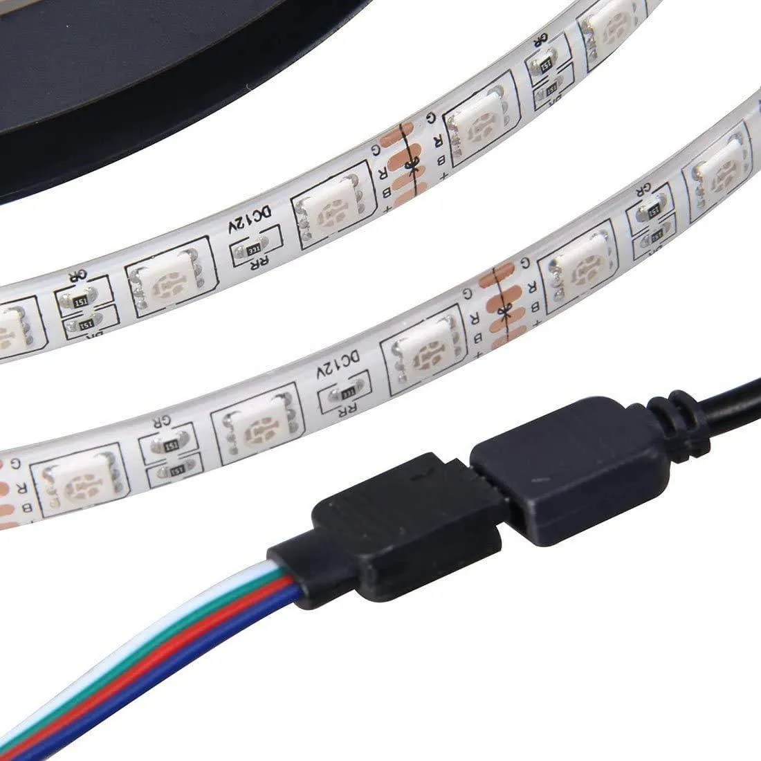 RGB LED Strip 12V 60LEDs/m IP68 Fully Waterproof Dimmable 5 Metre Kit