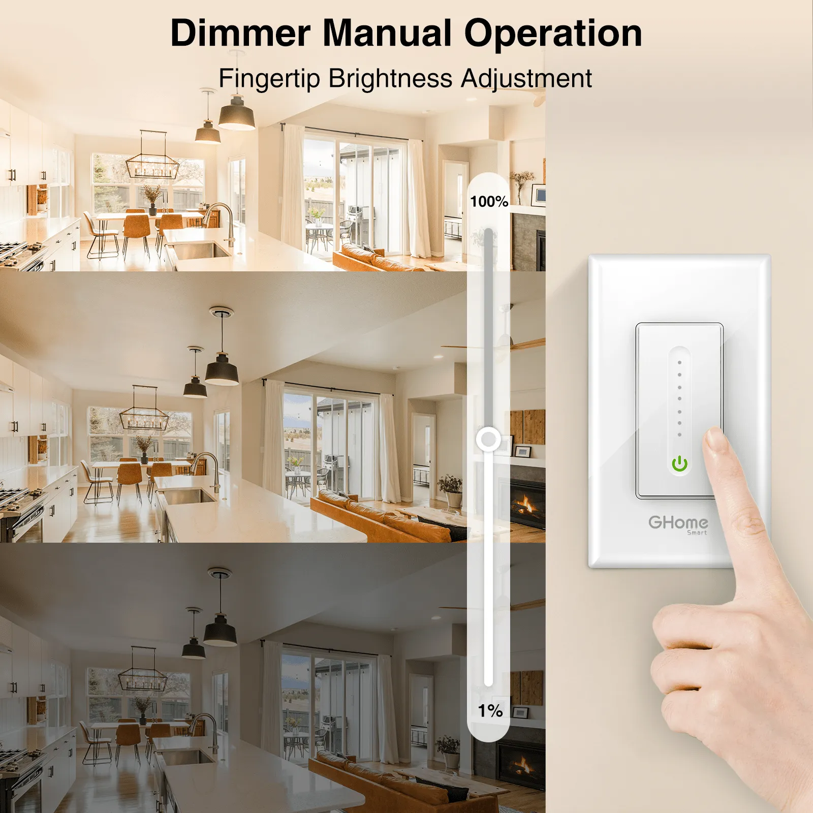 Smart Dimmer Switch GHomeSmart® SW2