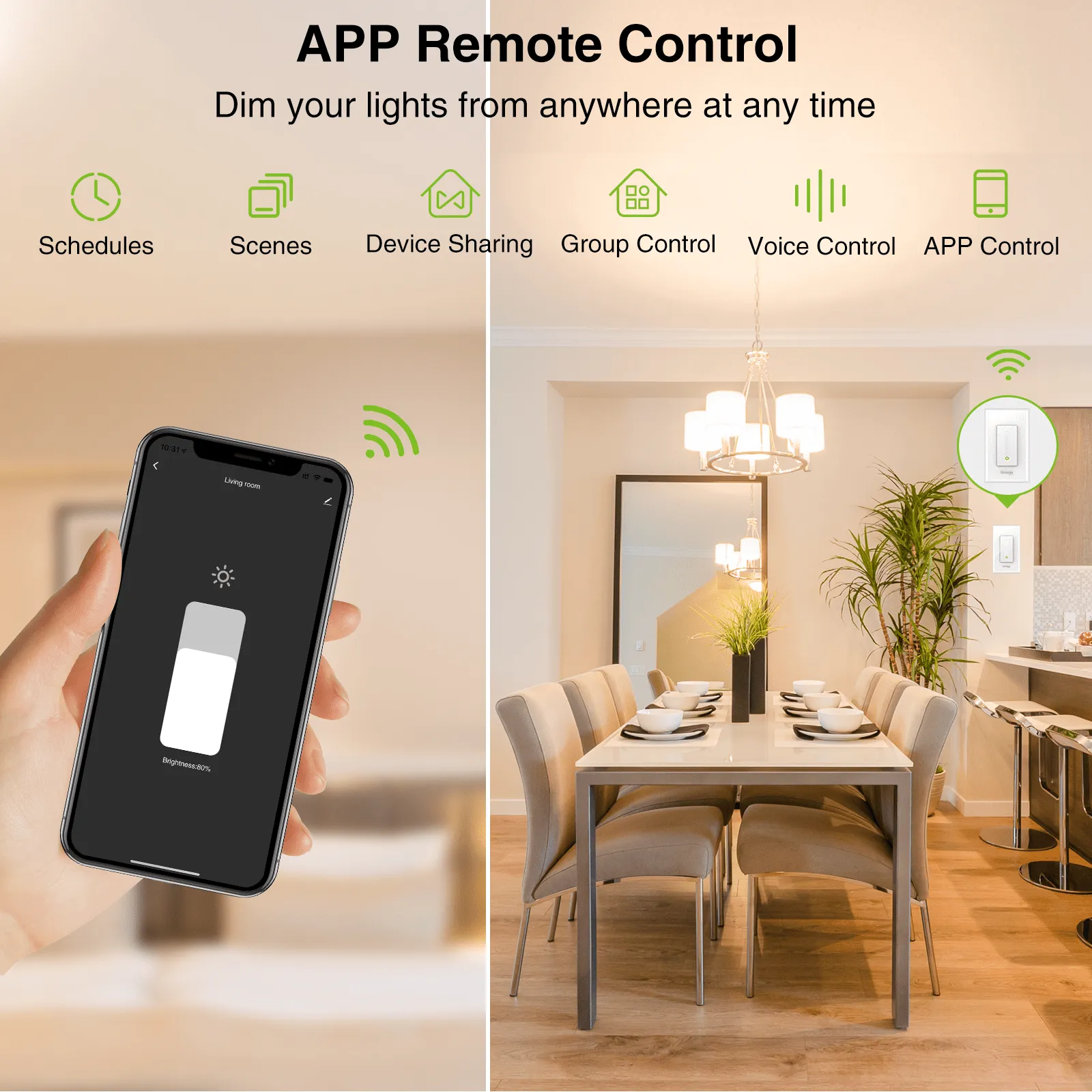 Smart Dimmer Switch GHomeSmart® SW2