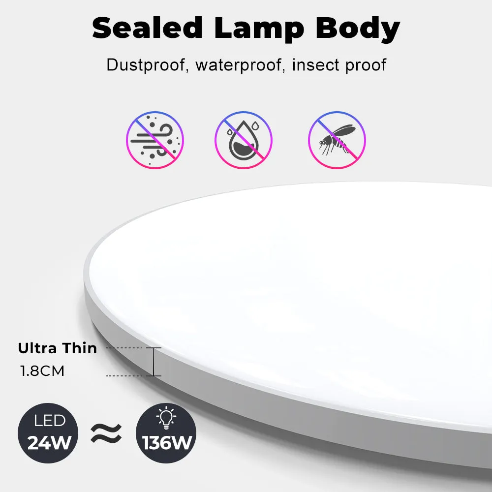 SMATRUL Smart Life Remote Control Works With Alexa Google Home Led Bulb RGBCW 24W Dimmable Light Tuya Wifi Smart Ceiling Light