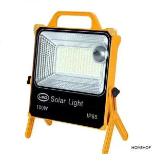 Solar Powered Emergency lights Rechargeable Portable Flood Lights For Home Outdoor Garden Waterproof Camping Lamp (Cool White)(Renewed)