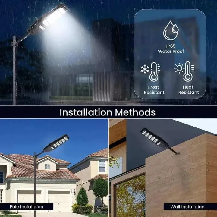 Solar Road Light Waterproof Motion Sensor Lamp for Outdoor Home Garden with Remote Control (300W)