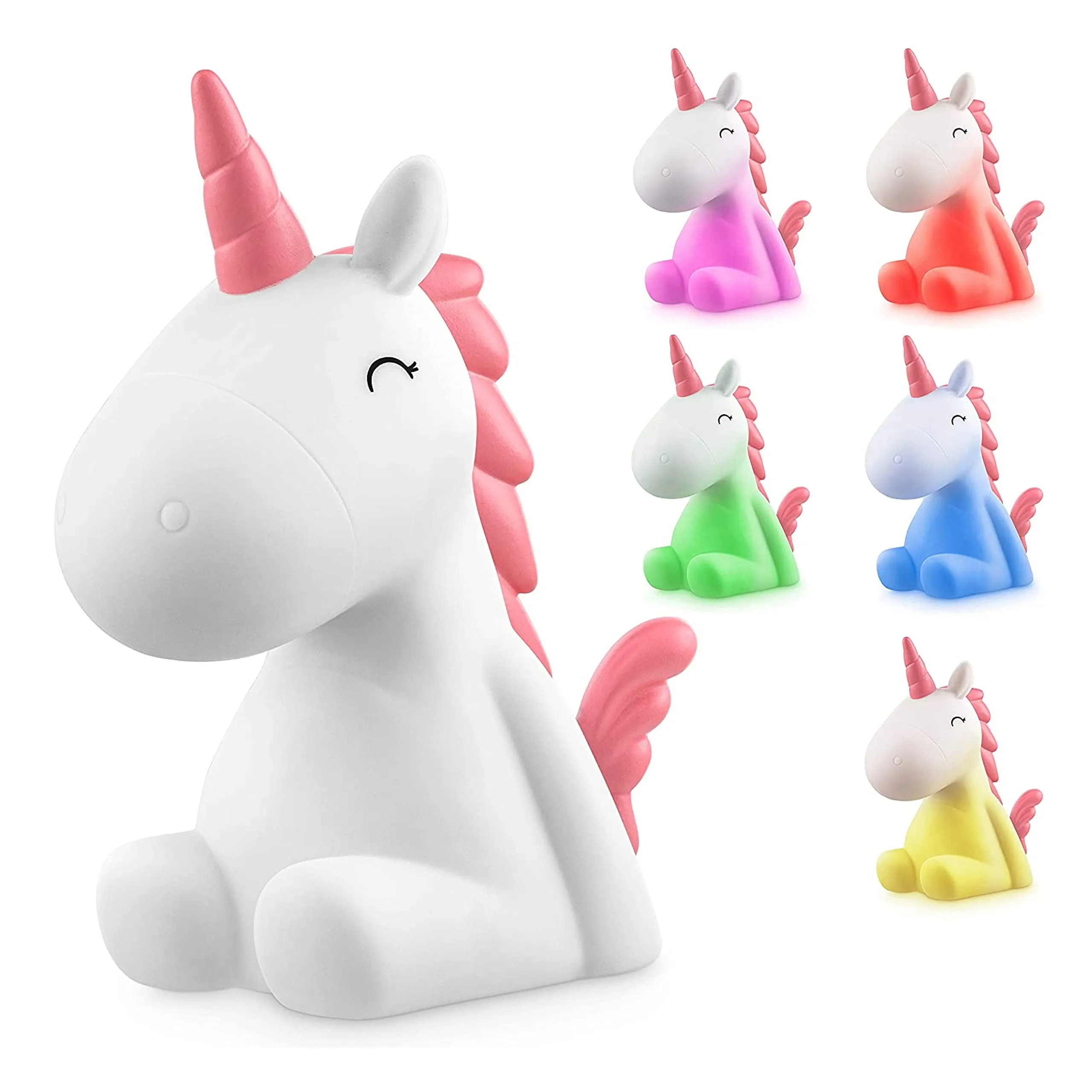 Sweet Ponies Unicorn LED Night Light - Color Changing Bedroom Lamp in Gift Package