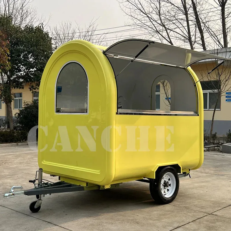 tainless steel airstream mobile home camping rv food cart/ ice cream food trailer traction truck