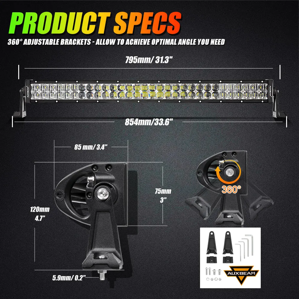 V-PRO Series 22Inch/32 Inch/42 Inch/52Inch RGBW Color Changing Off Road Led Light Bar