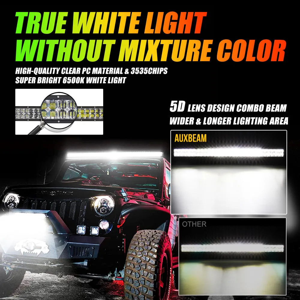 V-PRO Series 22Inch/32 Inch/42 Inch/52Inch RGBW Color Changing Off Road Led Light Bar