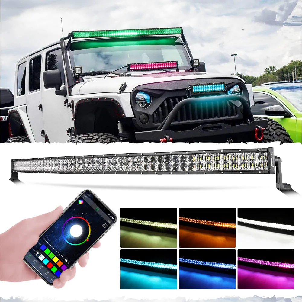 V-PRO Series 22Inch/32 Inch/42 Inch/52Inch RGBW Color Changing Off Road Led Light Bar