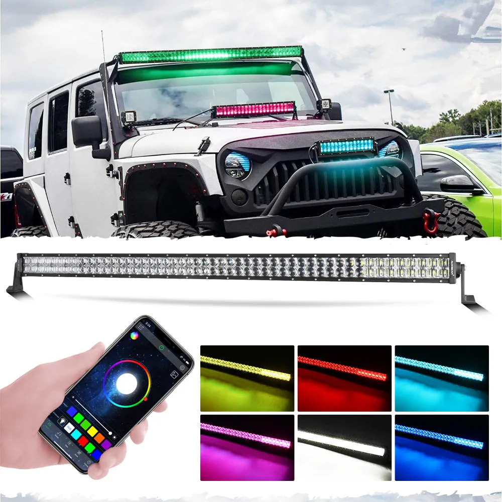 V-PRO Series 22Inch/32 Inch/42 Inch/52Inch RGBW Color Changing Off Road Led Light Bar