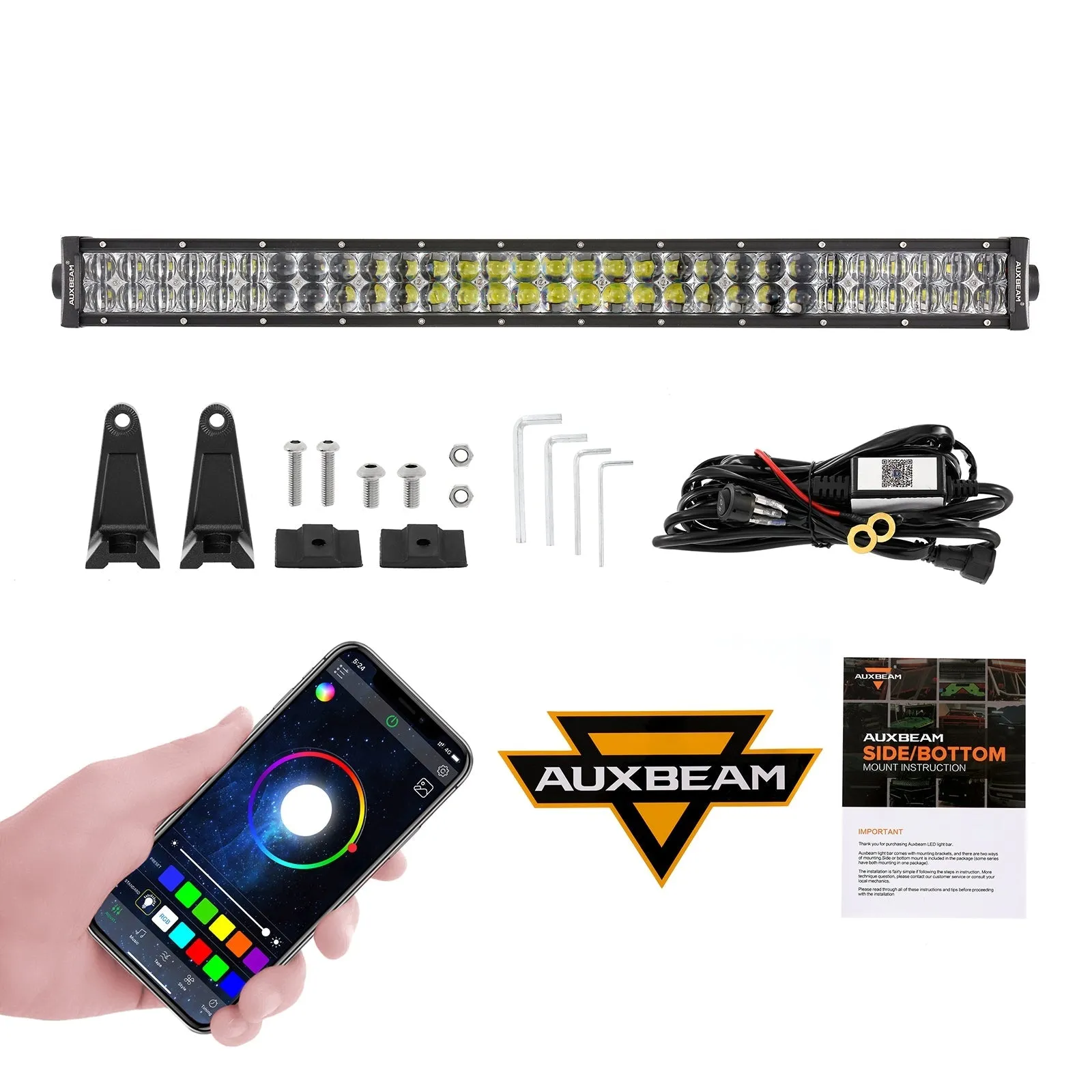 V-PRO Series 22Inch/32 Inch/42 Inch/52Inch RGBW Color Changing Off Road Led Light Bar